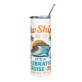 Celebration Cruise Tumbler, 20oz Stainless Steel Travel Mug, Fun Party Drinkware, Vacation Gift, Unique Cruise Souvenir